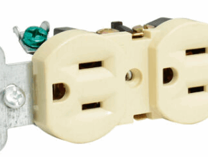 CONTACTO DUPLEX TAPA MARFIL, BASE NEGRA 15A 127V 136400 SURTEK