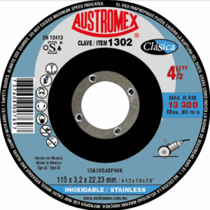 DISCO DE CORTE AC. INOX 4-1/2 x 1/8 x 7/8  CLASICA, AUSTROMEX