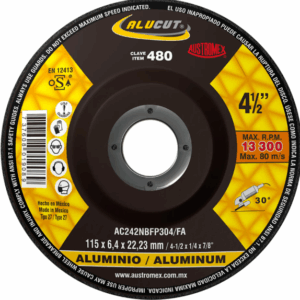 DISCO DE DESBASTE 4 1/2 X 1/4 ALUCUT, AUSTROMEX