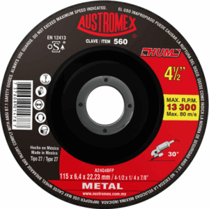 DISCO DE DESBASTE 4 1/2 X 1/4 AUSTROMEX