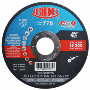 DISCO DE CORTE INOX. 4 1/2 X 3/64 X 7/8 ECO-CUT, AUSTROMEX