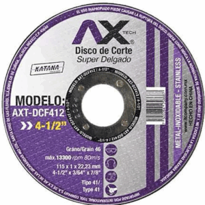 DISCO DE CORTE 4-1/2" X 7/8" AXTECH
