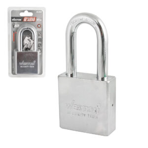 CANDADO CUADRADO ACERO GANCHO BORO ALTA SEGU 57MM G. LARGO 2 LLAVES