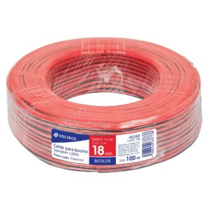 Rollo 100 m cable polarizado bicolor p/bocina 18 AWG