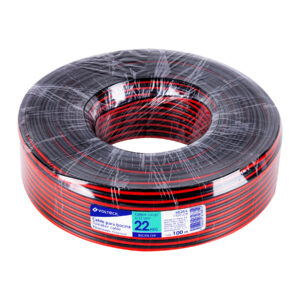 Rollo 100 m cable polarizado bicolor p/bocina 22 AWG