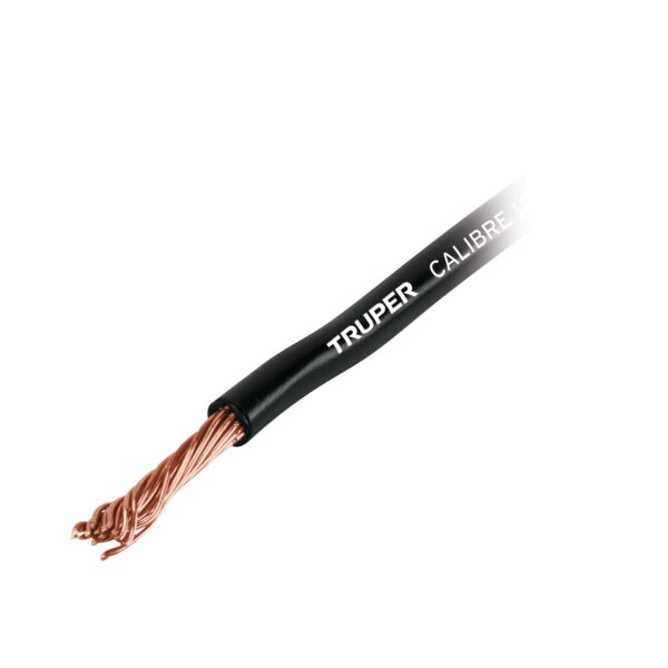 CARRETE CON 2.5M DE CABLE PRIMARIO NEGRO CALIBRE 10, TRUPER - Image 2