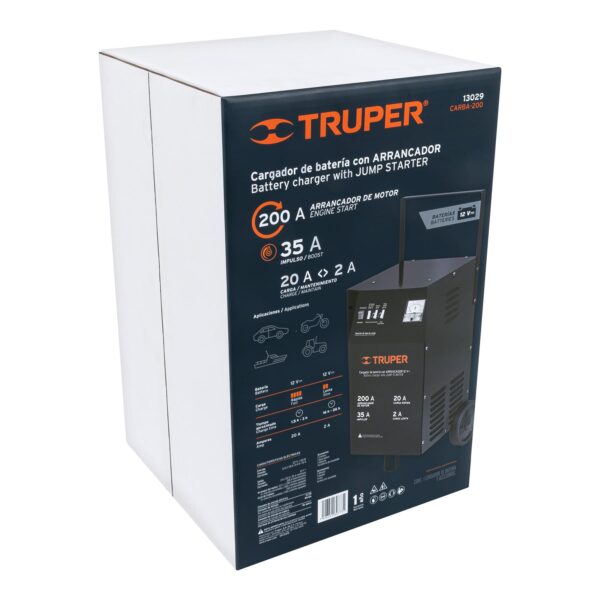 CARGADOR C/ARRANCADOR DE 200A PARA BATERIAS DE 12V TRUPER - Image 2