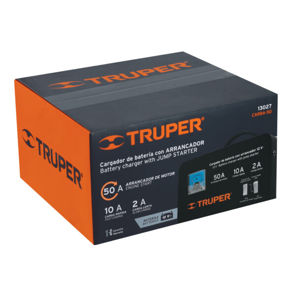CARGADOR C/ARRANCADOR DE 50A PARA BATERIAS DE 12V TRUPER - Image 2