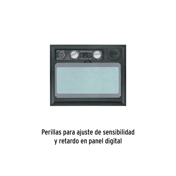 Careta electrónica p/soldar, panel digital, calavera, 9 a 13 - Image 3