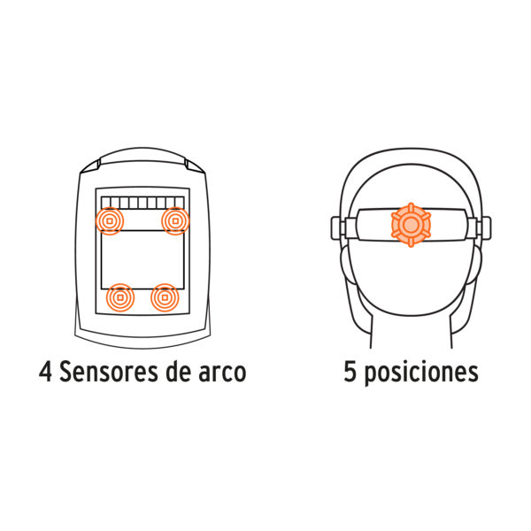 Careta electrónica p/soldar, panel digital, calavera, 9 a 13 - Image 2
