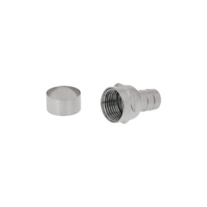Bolsa c/4 conectores coaxiales RG 6 tipo campana, Volteck