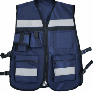 CHALECO BRIGADISTA C/REFLEJANTE Y BOLSAS AZUL MARINO
