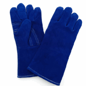 GUANTE SOLDADOR AZUL CON HILO KEVLAR Y REFUREZO