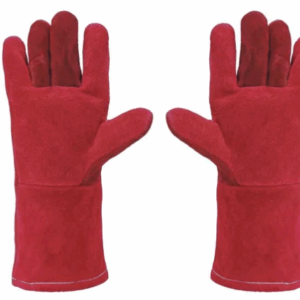 GUANTE SOLDADOR ROJO CON HILO KEVLAR