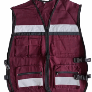 CHALECO BRIGADISTA C/REFLEJANTE Y BOLSAS VINO