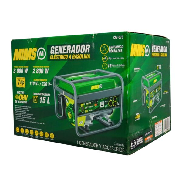 GENERADOR ELECTRICO A GASOLINA 2800W (INICIO MANUAL) MIMS - Image 4