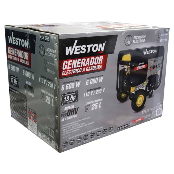 GENERADOR ELECTRICO A GASOLINA 6600W (INICIO ELECTRICO) - Image 4