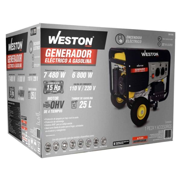 GENERADOR ELECTRICO A GASOLINA 7480W (INICIO ELECTRICO) - Image 4