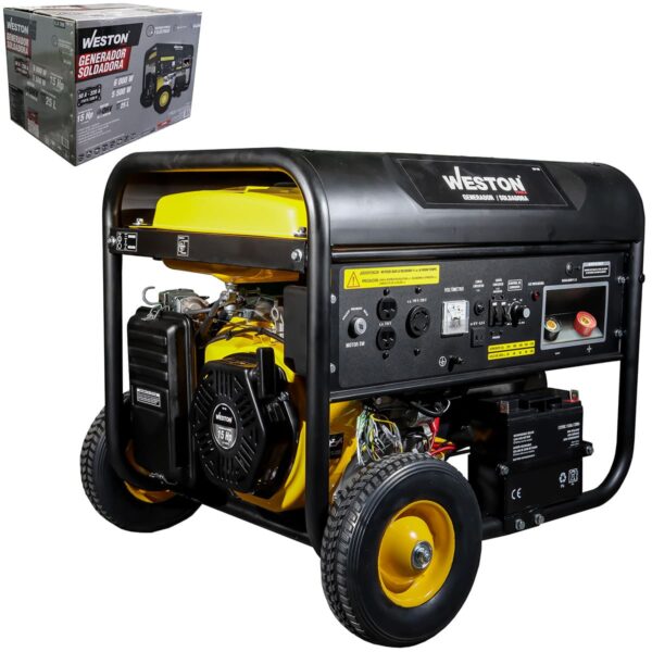 GENERADOR SOLDADORA C/MOTOR A GASOLINA 220A 6000W (INICIO ELECTRICO)