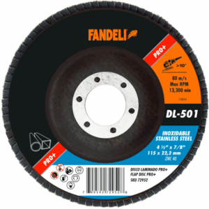 DISCO LAMINADO 4 1/2 Z-40 (INOX) DL-501 FANDELI