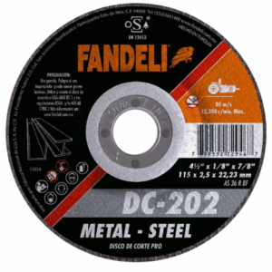 DISCO DE CORTE 4 1/2 X 7/64 (METAL-STEEL)  DC-202  FANDELI