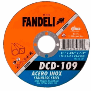 DISCO DE CORTE 4 1/2 X 7/8 (INOX) DCD-109 FANDELI