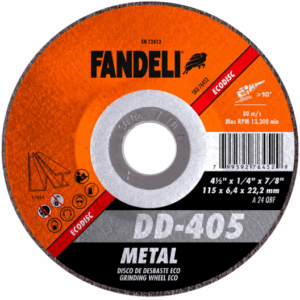 DISCO DE DESBASTE 4-1/2 X 1/4 (METAL) DD-405 FANDELI
