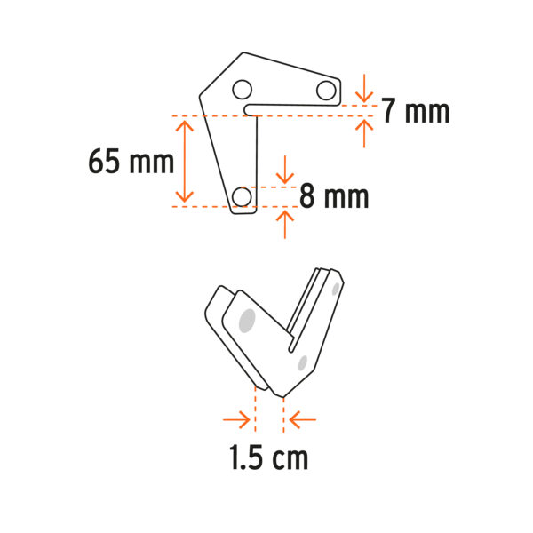 2 Escuadras magnéticas esquineras 3" capacidad 11 kg, TRUPER - Image 2
