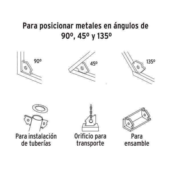 Escuadra magnética 3" para soldar, capacidad 11 kg, TRUPER - Image 2