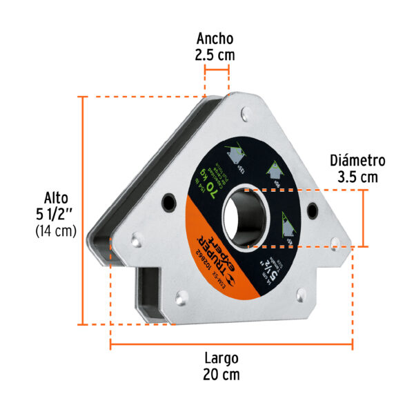 Escuadra magnética 5-1/2" para soldar, capacidad 70 kg - Image 3