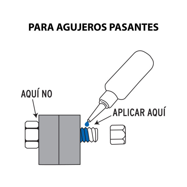 Fijador de roscas, removible, 10 ml, azul, Truper - Image 2