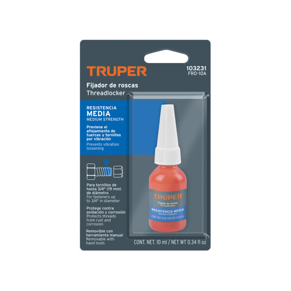 Fijador de roscas, removible, 10 ml, azul, Truper
