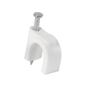 Bolsa c/20 grapas blancas 10 mm p/cable redondo