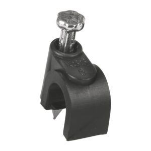 Bolsa c/20 grapas negras 6 mm p/cable redondo