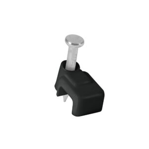 Bolsa c/20 grapas negras 3 x 6 mm p/cable plano