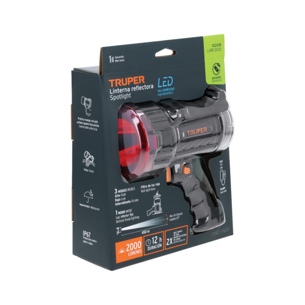 LAMPARA LED REFLECTORA 900LM RECARGABLE TRUPER - Image 2