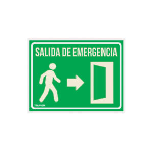 Letrero de señalización "SALIDA DE EMERGENCIA", 21 x 28 cm