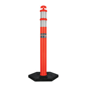 Poste delimitador de 115 cm de alto con base y reflejante