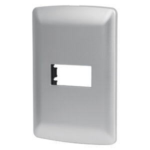 Placa 1 módulo de ABS, línea italiana, color plata
