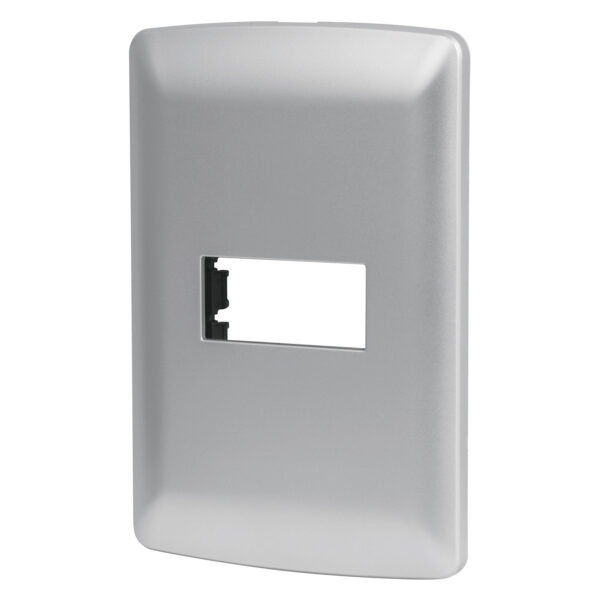 Placa 1 módulo de ABS, línea italiana, color plata