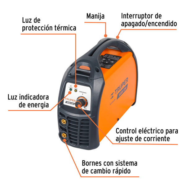 Soldadora inversora 130A, 127V, TRUPER - Image 5