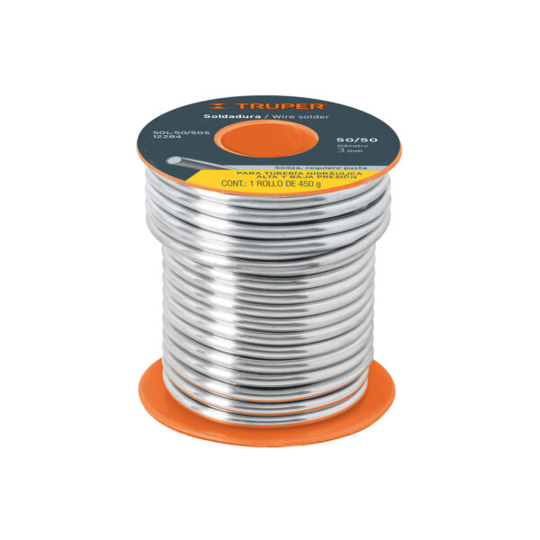 Soldadura con núcleo resina 50/50, tubería hidráulica, 450 g
