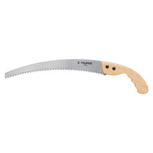 Serrucho de poda 14",hoja curva,6 DPP, mango madera, TRUPER