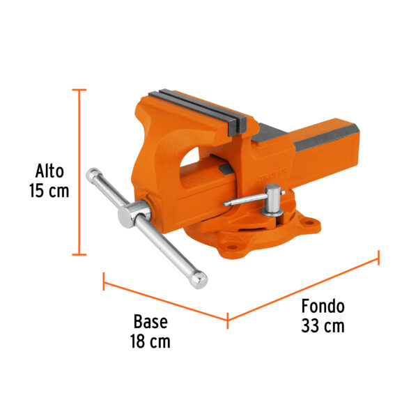 Tornillo de banco 5" tipo europeo de hierro nodular, Truper - Image 2