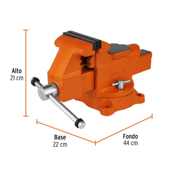 Tornillo de banco 5" uso industrial de hierro nodular - Image 2