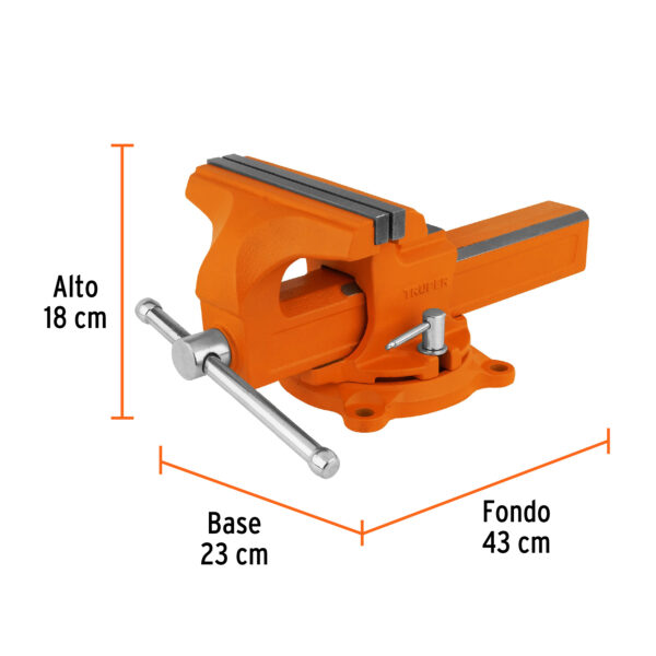 Tornillo de banco 8" tipo europeo de hierro nodular, Truper - Image 2
