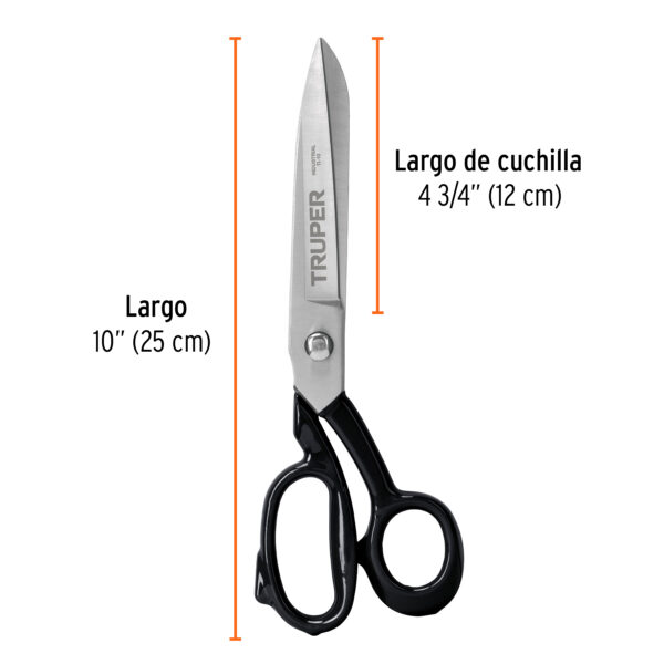 Tijera 10" industrial para sastre, TRUPER - Image 2