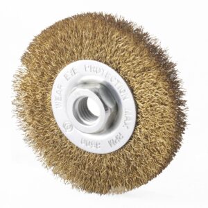 CEPILLO CIRCULAR ONDULADO 4" X 5/8"-11 ANCHO 1/2" A. LATONADO 0.012" WESTON