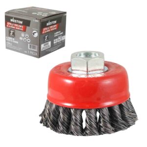 CEPILLO TIPO COPA TRENZADA SIN ARO 3" ENT MULTIROSCA A. AL CARBON .020" WESTON