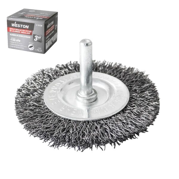CEPILLO CIRCULAR ONDULADO 3" C/VASTAGO 1/4" ACERO .012" WESTON